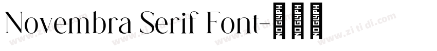 Novembra Serif Font字体转换